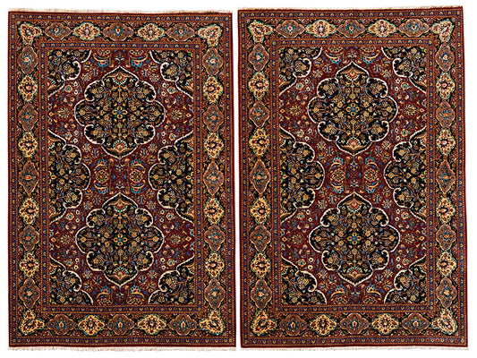 ANTIQUE K PAIR WITH SILK