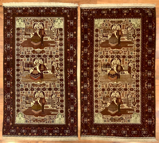 PAIR OF ANTIQUE WEDDING RUGS