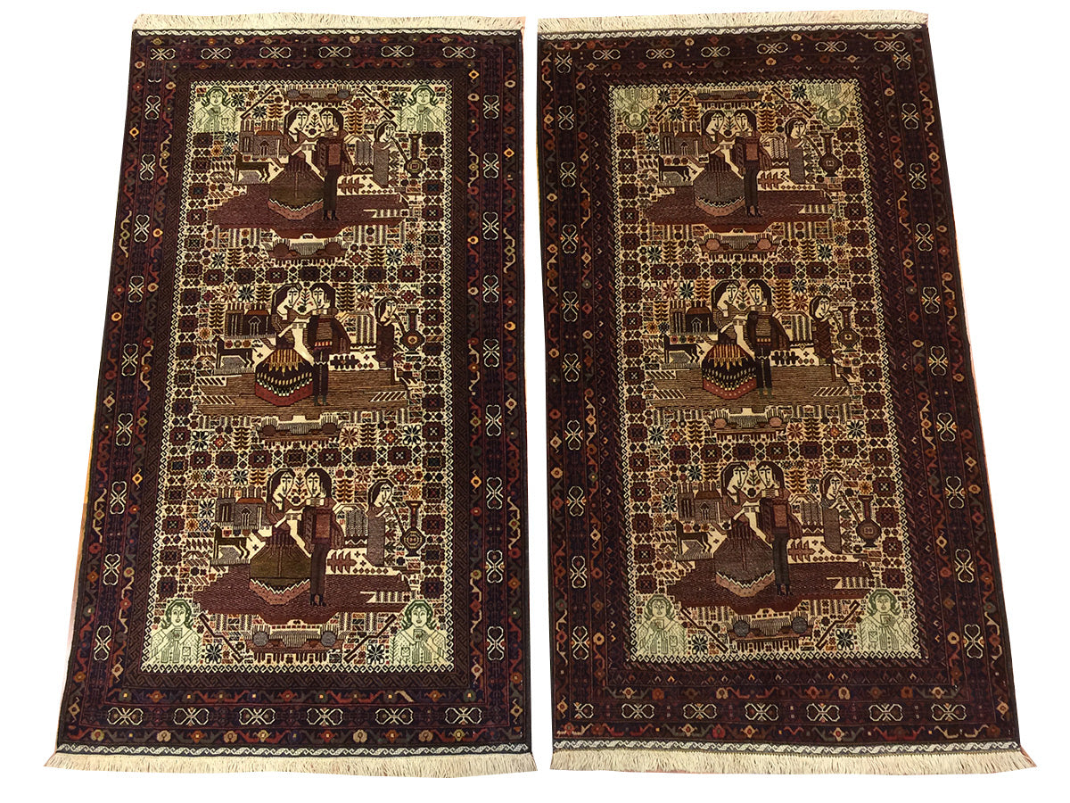 PAIR OF ANTIQUE WEDDING RUGS