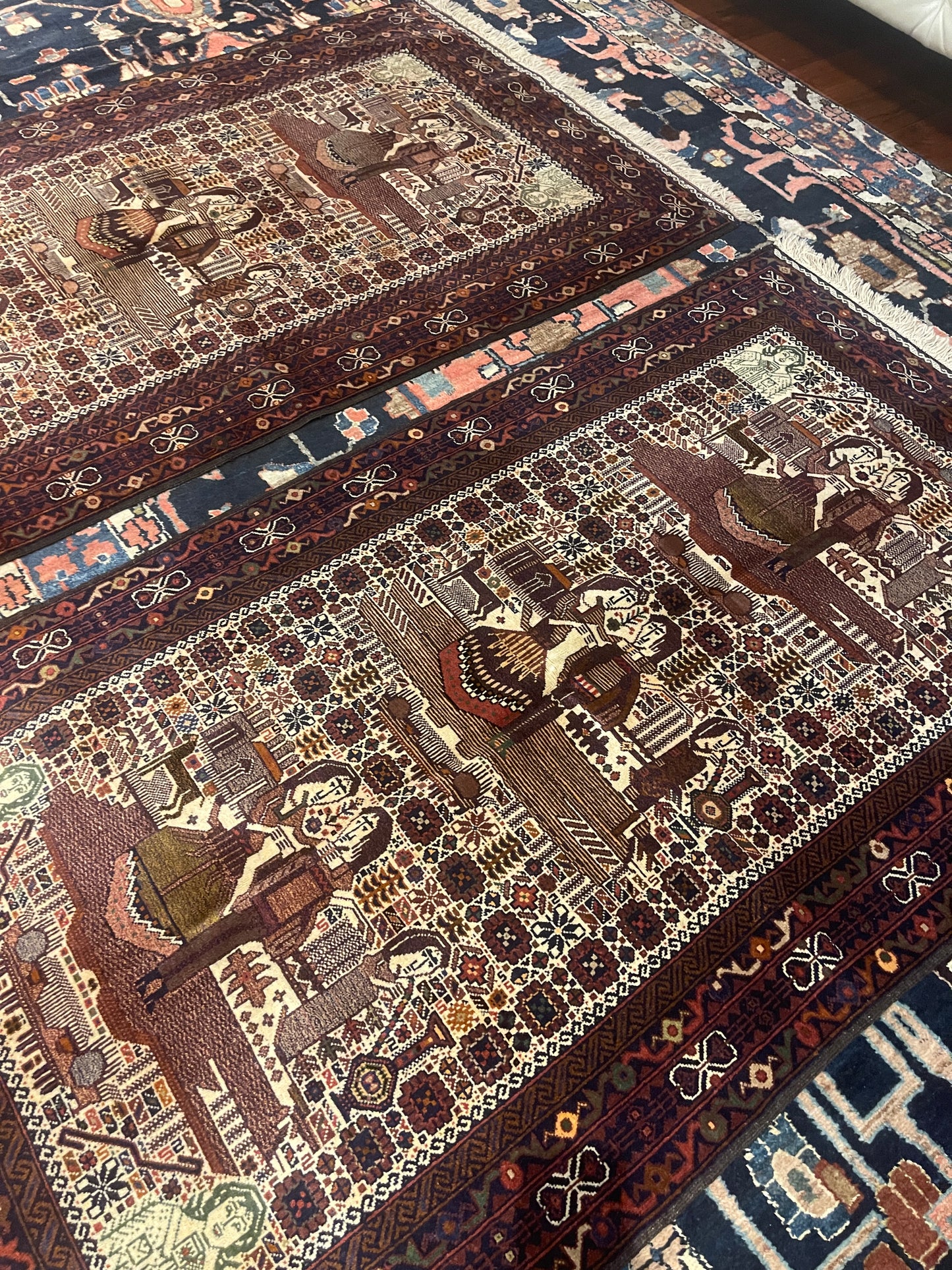 PAIR OF ANTIQUE WEDDING RUGS