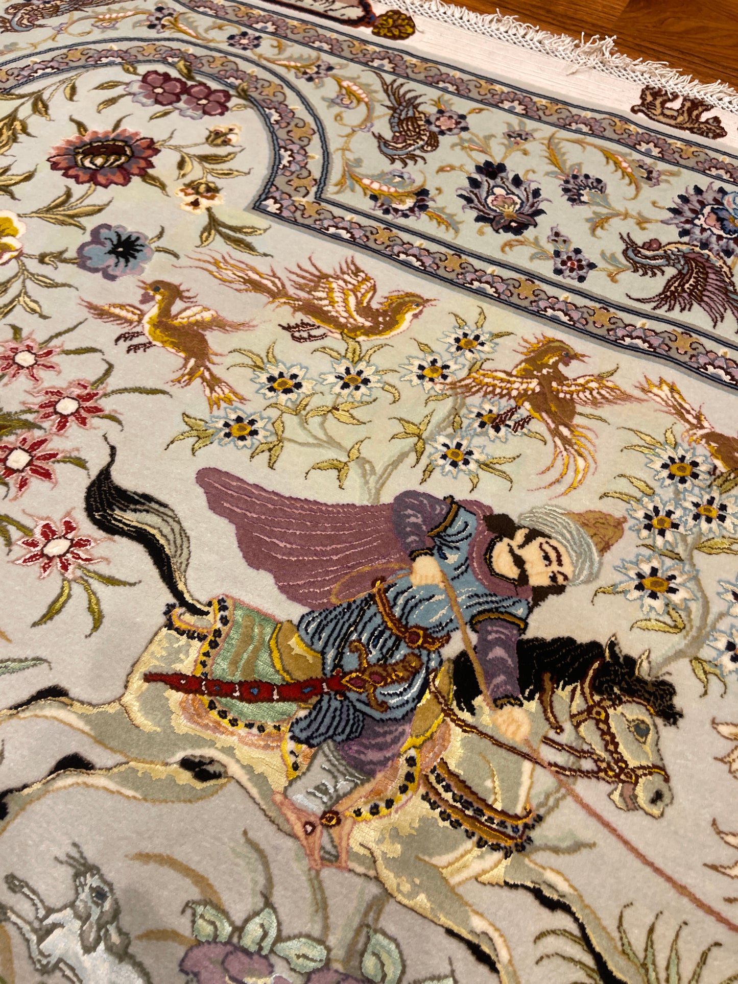 HUNTING TABLEAU ON SILK